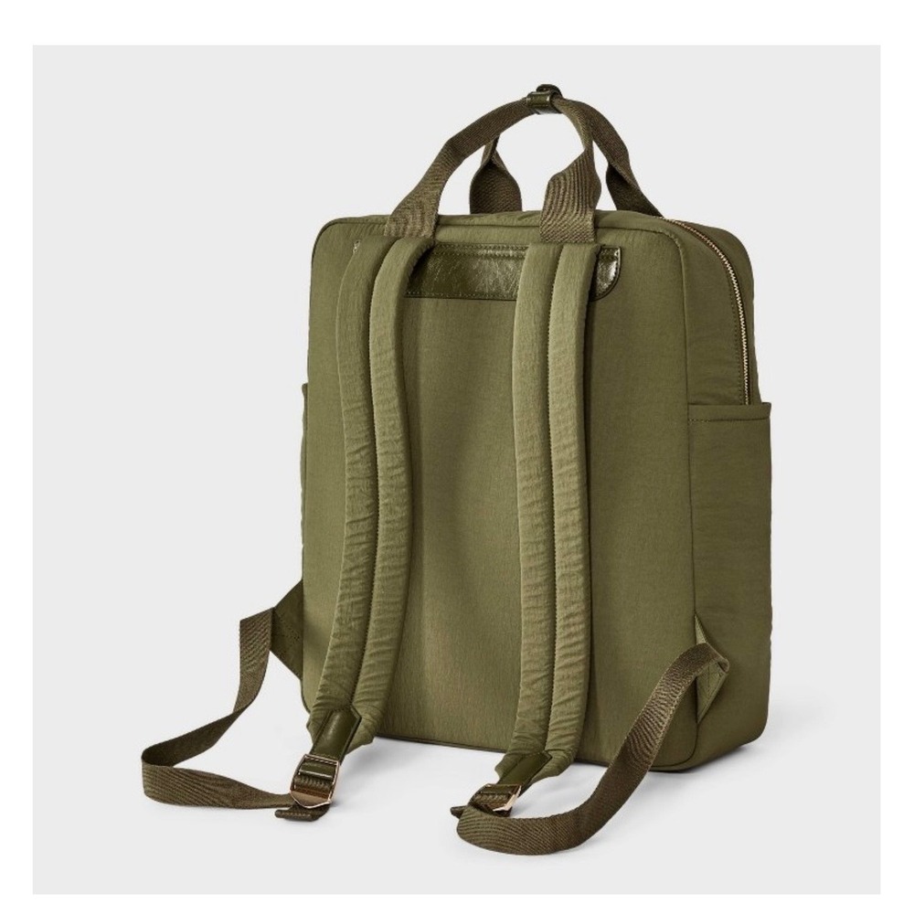 Universal Threads Backpack Light Green Canvas Laptop Bag 14in Olive